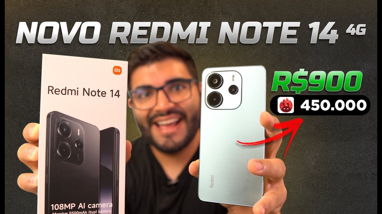 CHEGOU! Novo Redmi Note 14, com MAIS BATERIA e POTÊNCIA por R$1.000! (Sucesso em 2025)
