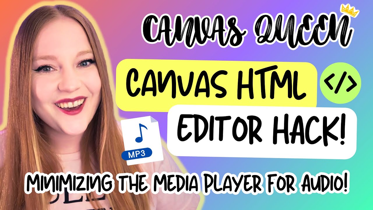 HTML Editor Canvas Hack | Как уменьшить размер аудиоплеера