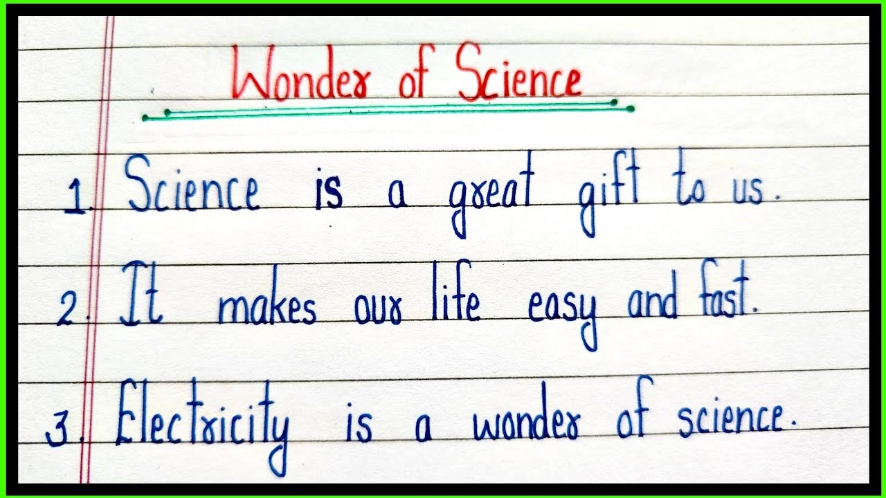 Essay on wonder of science in english 