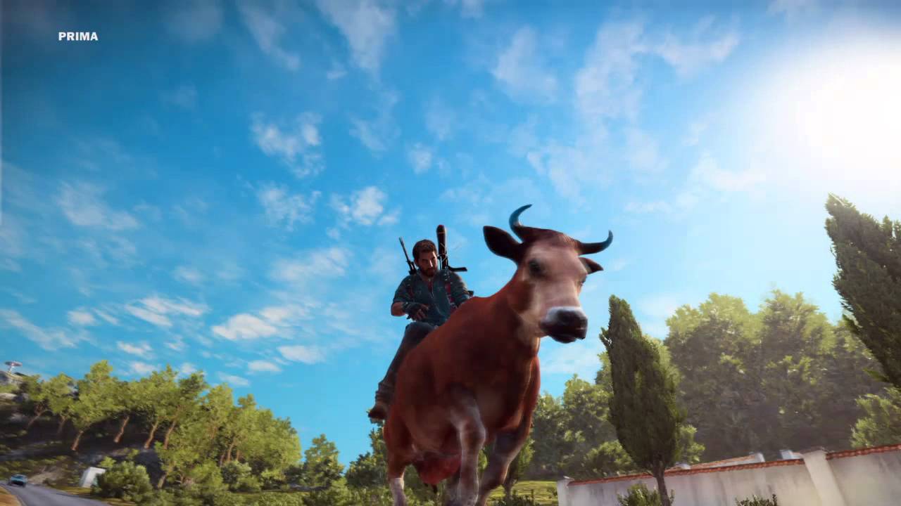 Just Cause 3 | Riding a cow
