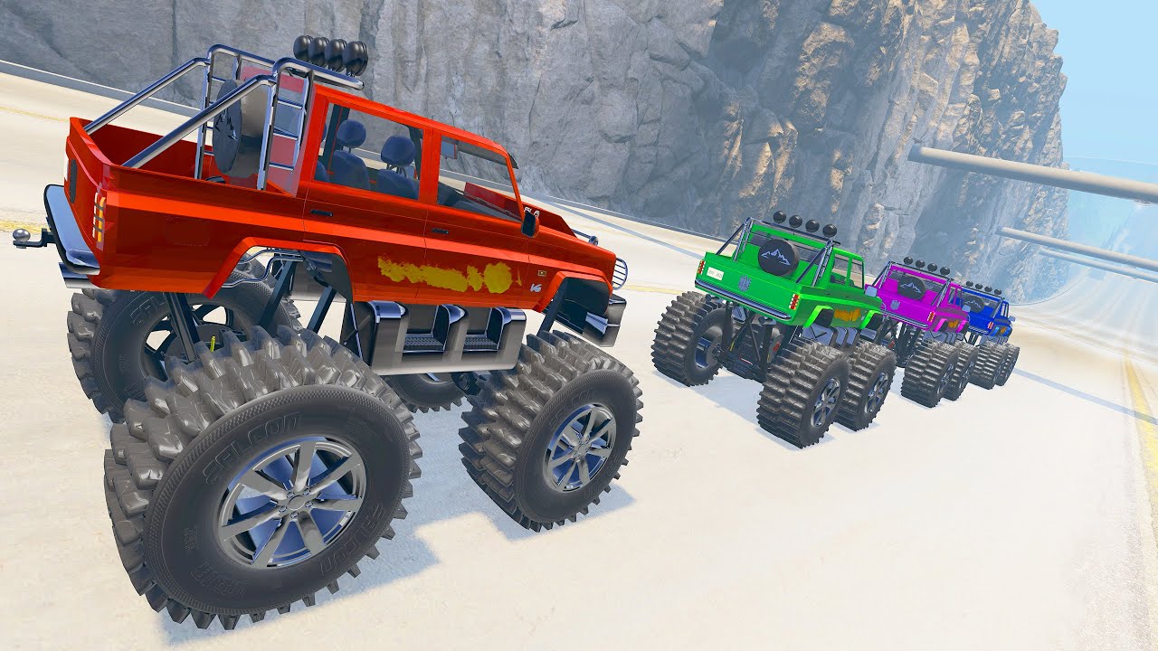 HT Gameplay Crash # 232 | Epic High Speed Jumps vs Monster Trucks vs Mega Ramp - Cars vs Speed Bumps