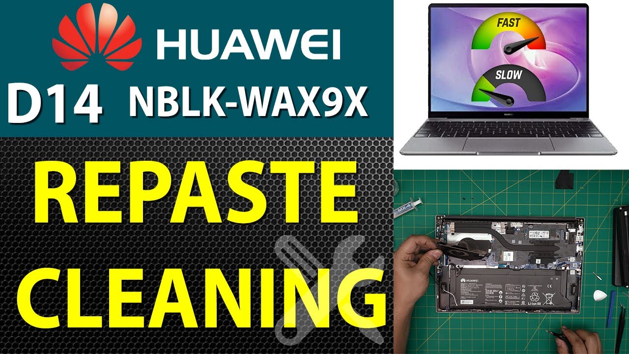 How to Repaste and Clean a Huawei Matebook D14 Nblk Wax9x Laptop - Step-by-Step Guide✅