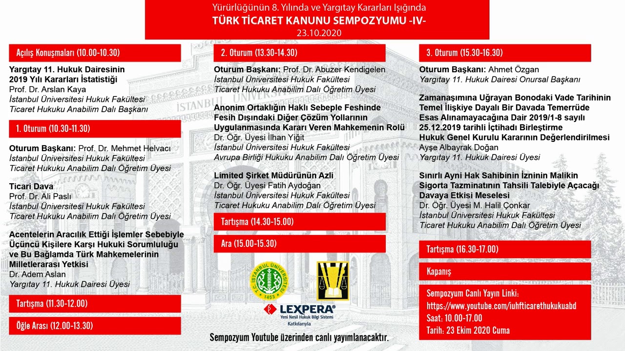 Yürürlüğünün 8. Yılında ve Yargıtay Kararları Işığında Türk Ticaret Kanunu Sempozyumu -IV-