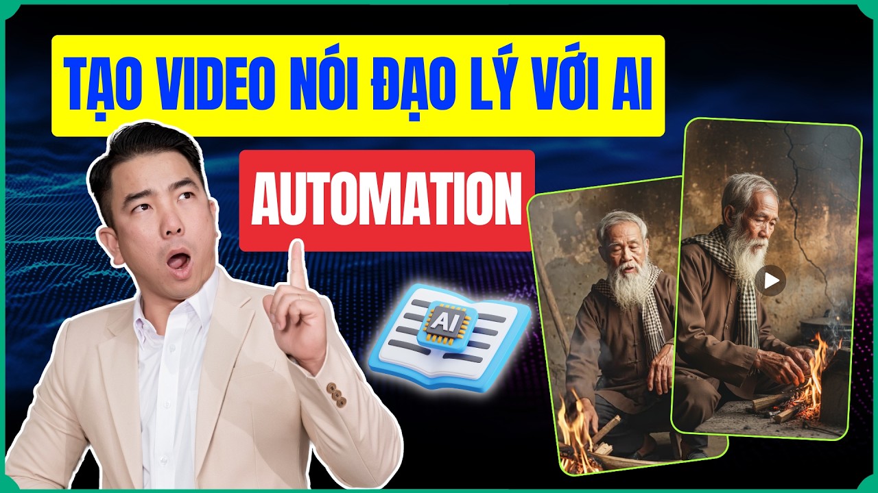 Tạo Video N&oacute;i Đạo L&yacute; Bằng AI Automation Chỉ Với 1 Click Chuột