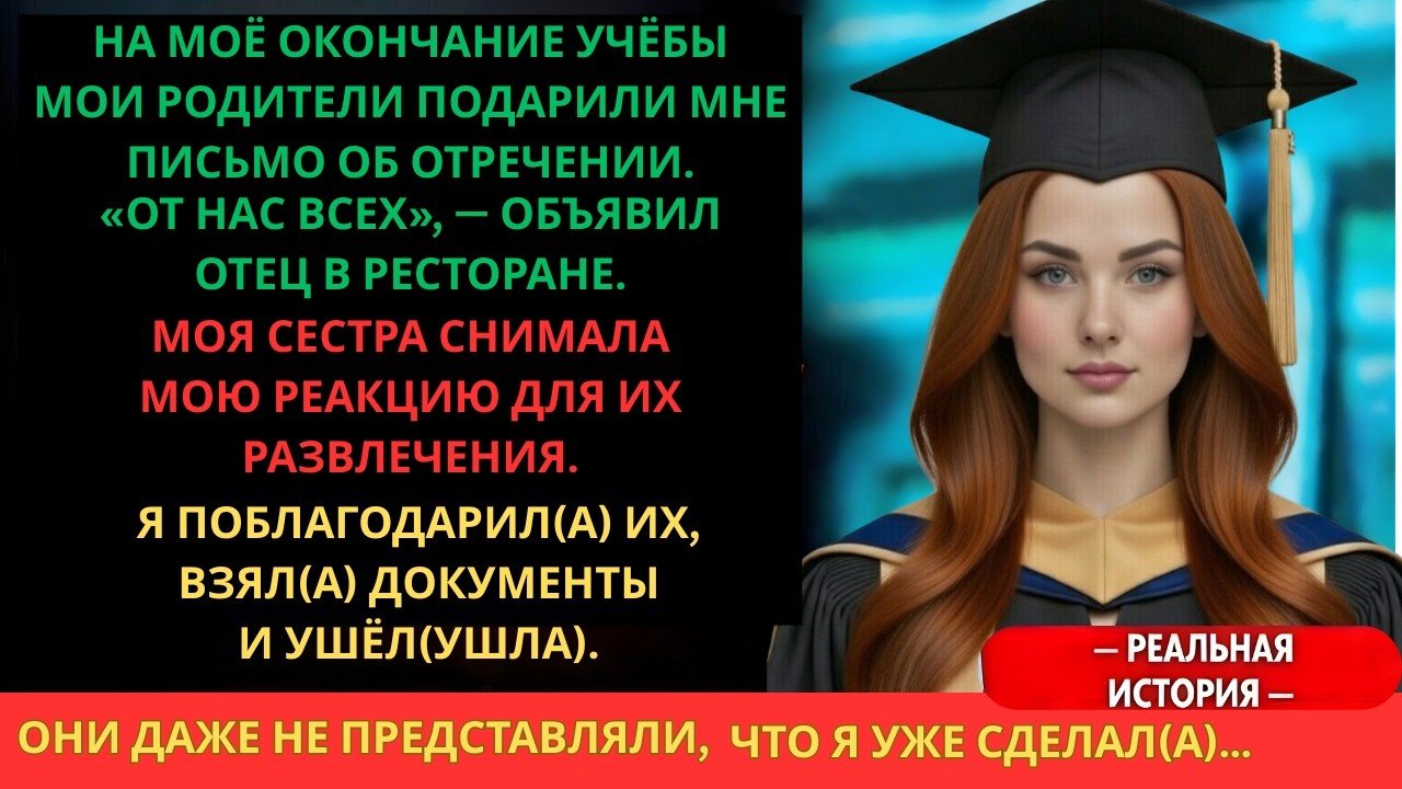Родители принесли отречение на выпускной — пока CEO не назвал моё имя. Они замерли.