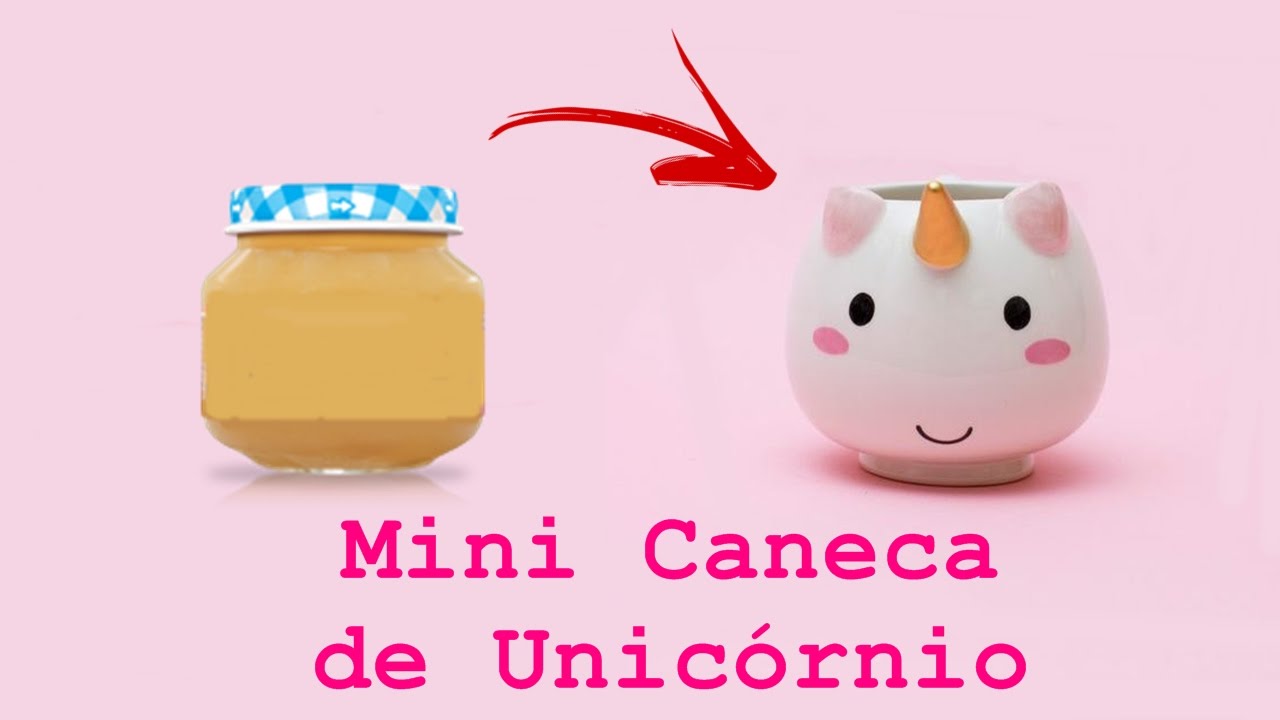 [DIY] MINI CANECA DE UNICÓRNIO 🦄☕ - (Unicorn Mug) | Polly Peçanha