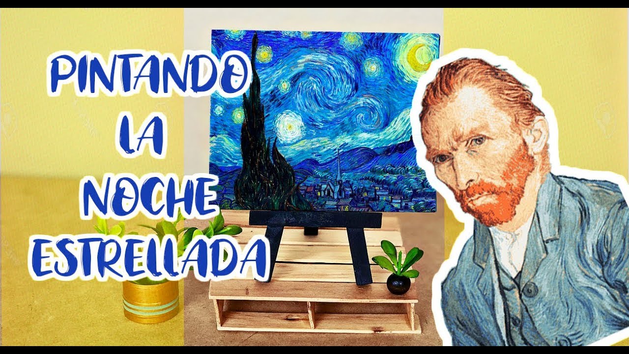 Cómo pintar LA NOCHE ESTRELLADA DE VAN GOGH - con pintura acrílica