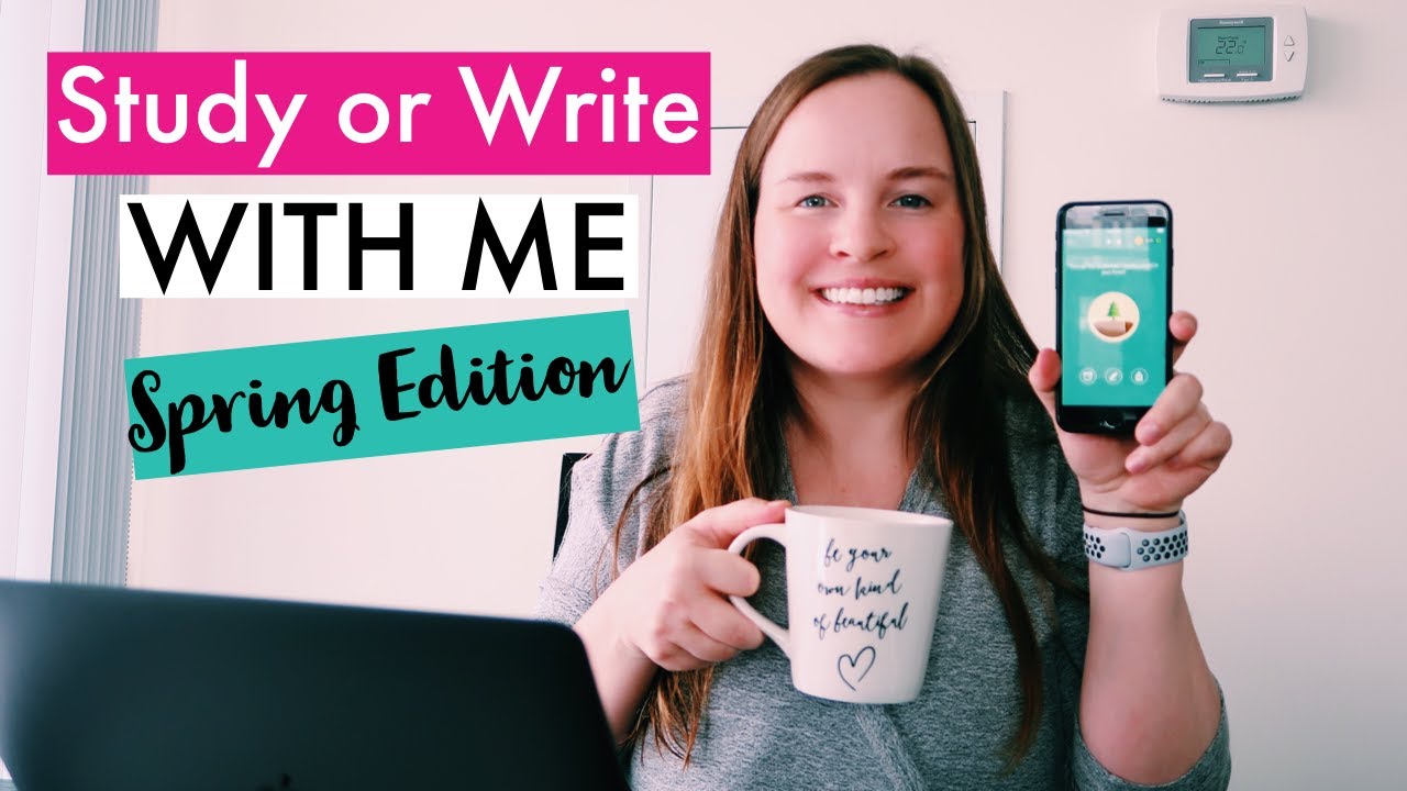 Study or Write with Me - Spring Edition (1 hour with music, timer, and break) | PhD Candidate