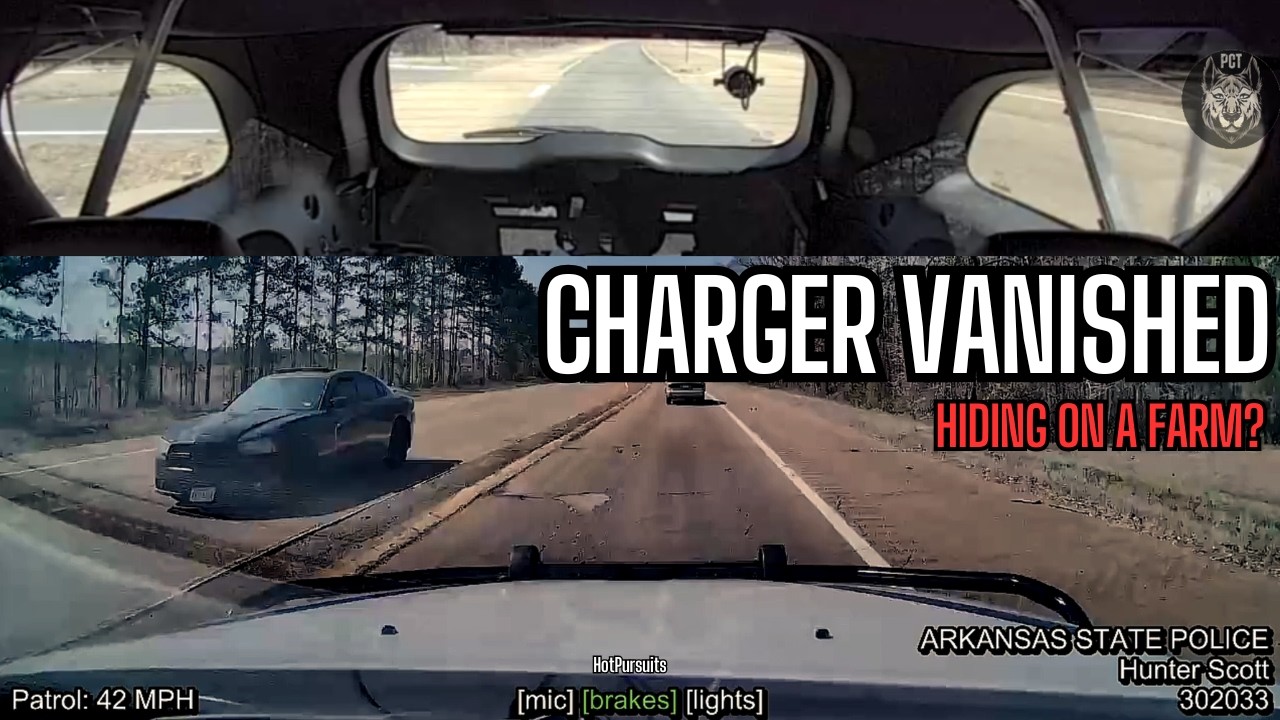 Черный Dodge Charger пропал на сельской дороге — полицейский обыскал имущество.