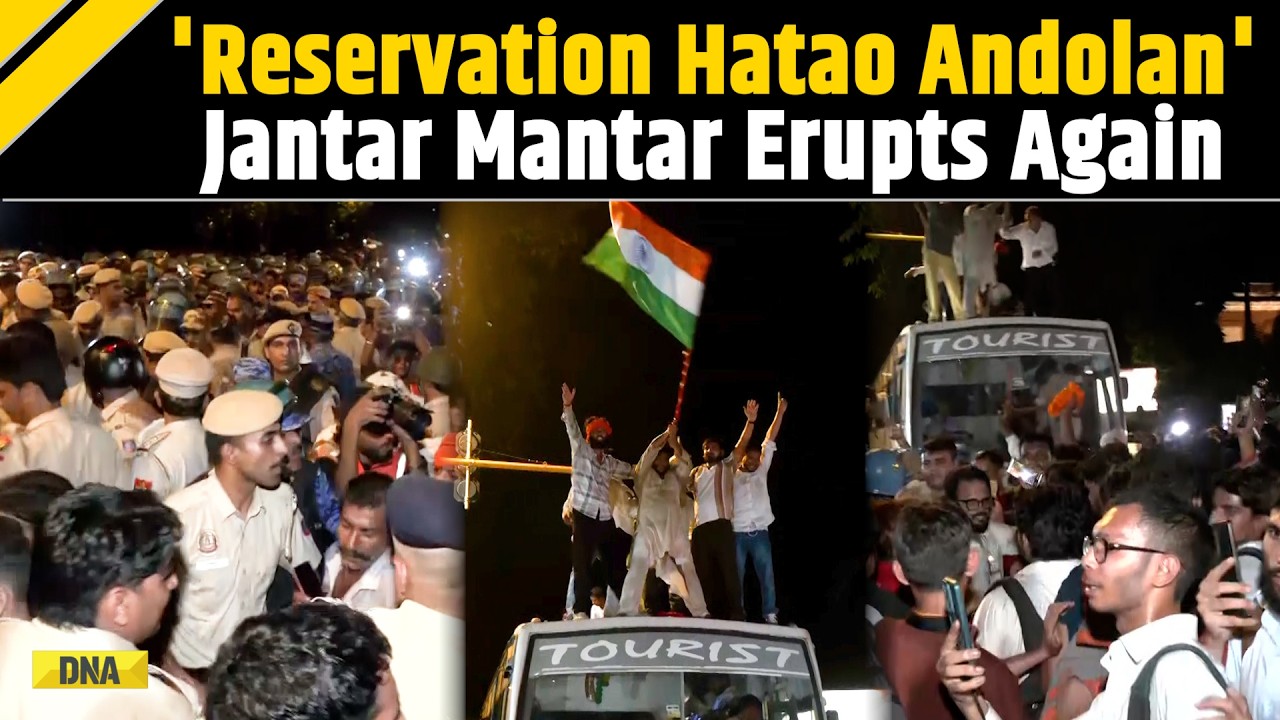 Jantar Mantar: Clashes Erupts As Anti-Reservation Protest' Intensifies In Delhi; Security Upped