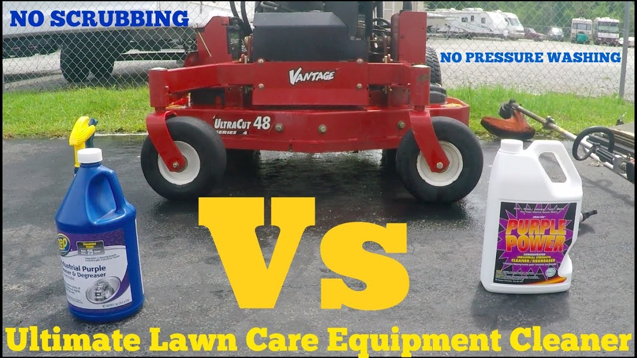 Ultimate lawn equipment cleaner- Zep Industrial purple cleaner Vs Purple Power