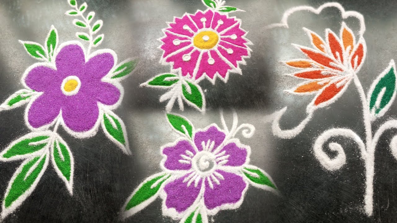 simple rangoli designs for beginners 🪷