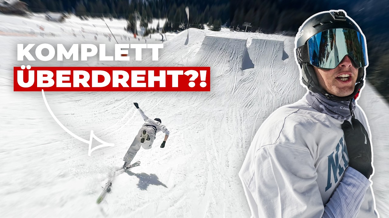 Double Frontflip GEHT SCHIEF?! Neue TRICKS im Snowpark Ehrwalder Alm!