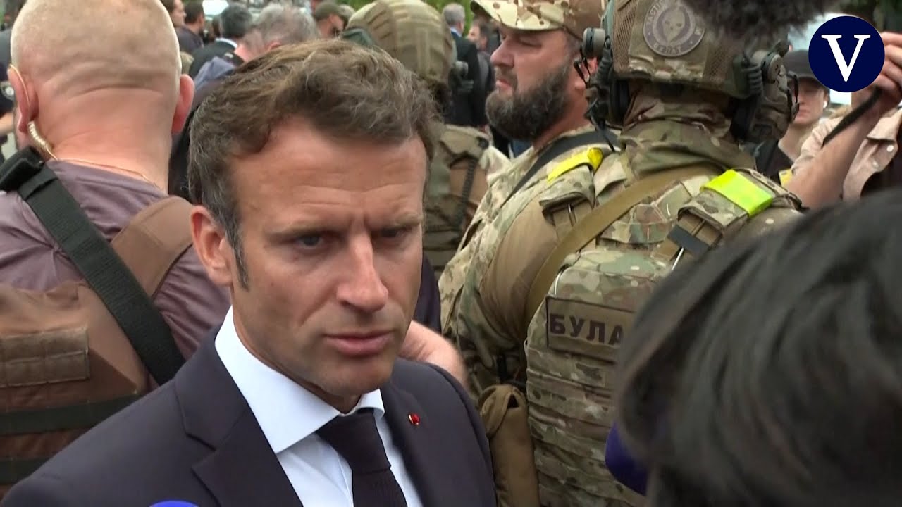 Macron envía un mensaje en su visita a Ucrania: Debe 