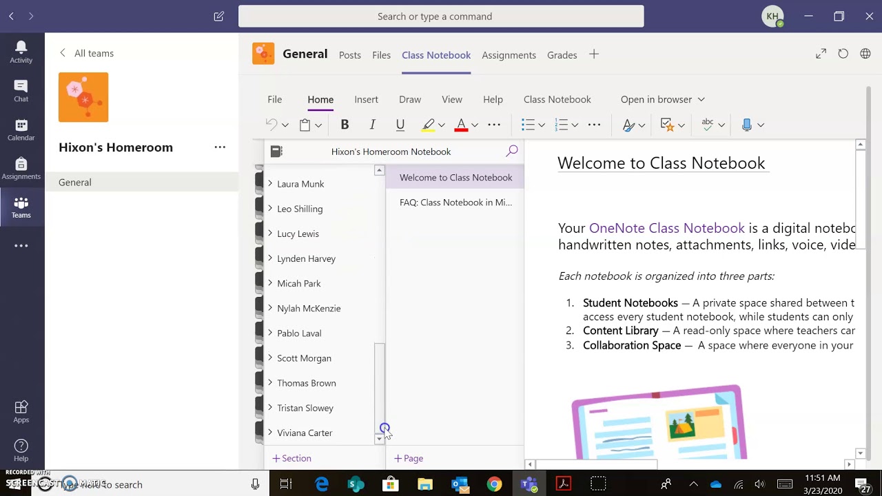 Uploading a file to a notebook on Microsoft Teams
