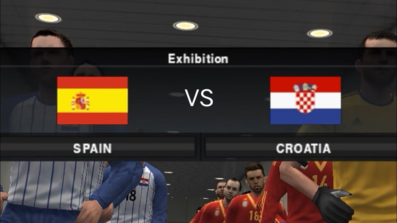 PES 2014 (Spain vs Croatia) PSP Emulator Gameplay