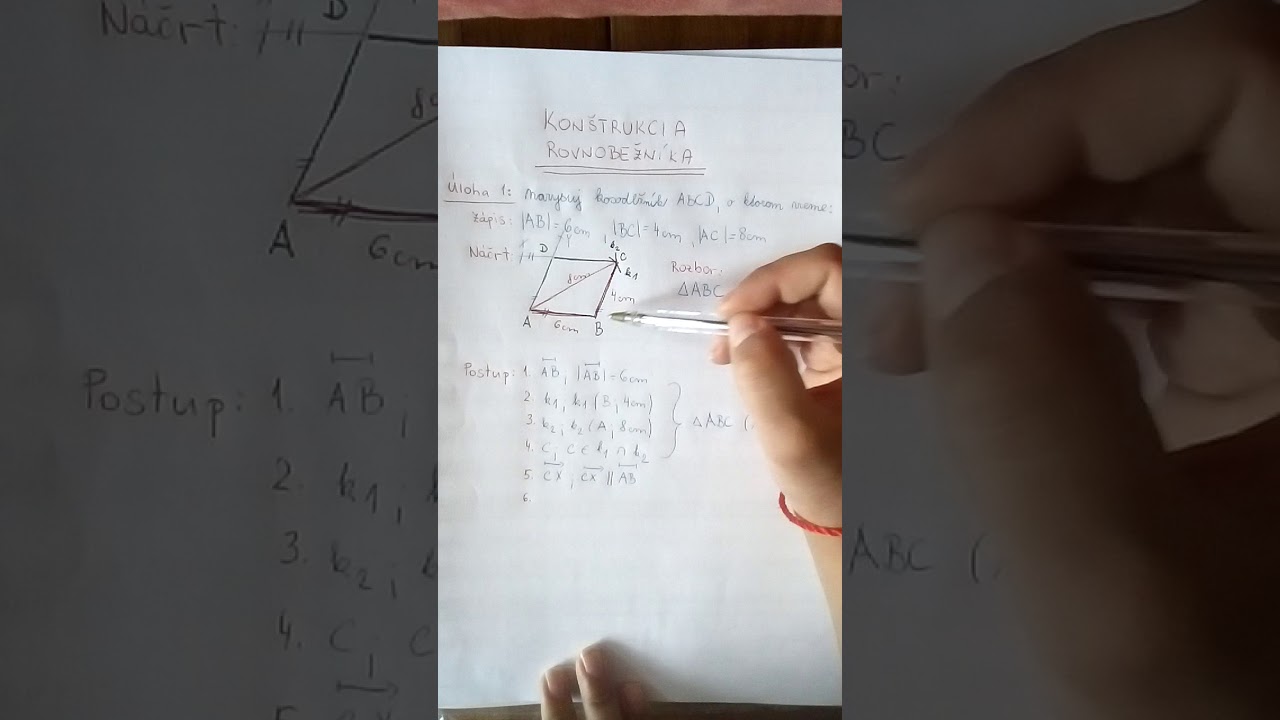 Konštrukcia rovnobežníka