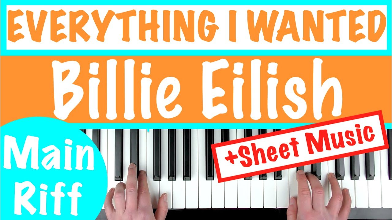 How to play EVERYTHING I WANTED - Billie Eilish Piano Tutorial (Main riff)