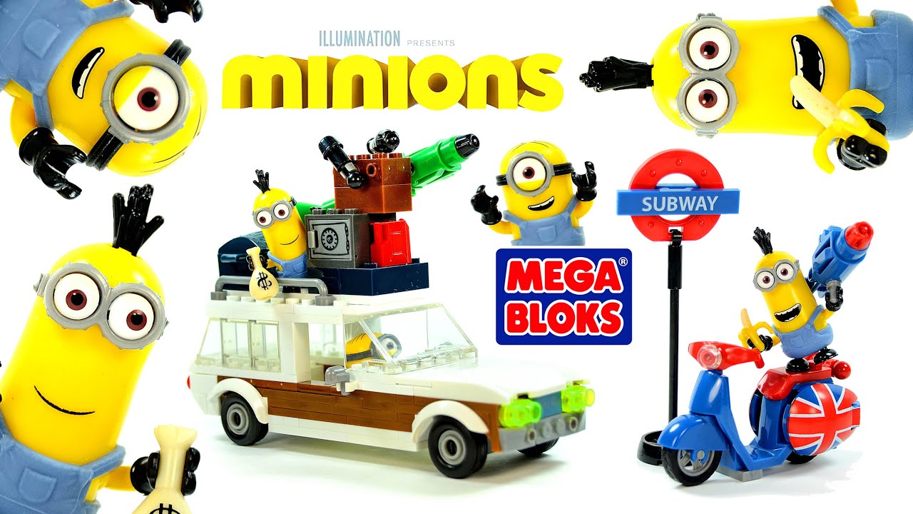 Minions Movie Scooter Escape & Station Wagon Getaway Mega Bloks Figure Pack Review