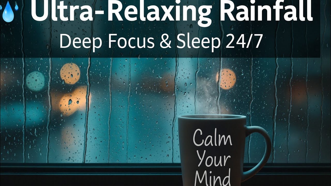 🌧️ Ultra-Relaxing Rainfall | Deep Focus & Sleep 24/7