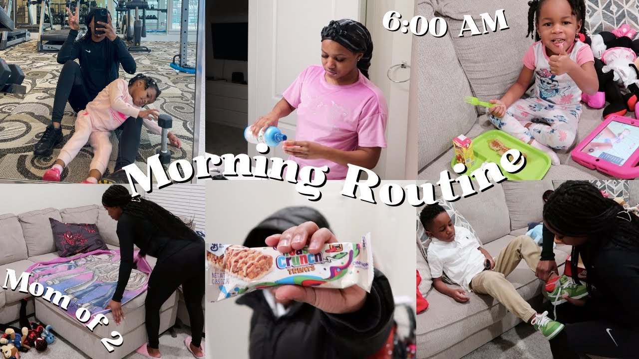 6 AM MORNING ROUTINE | SINGLE MOM | MOM OF 2