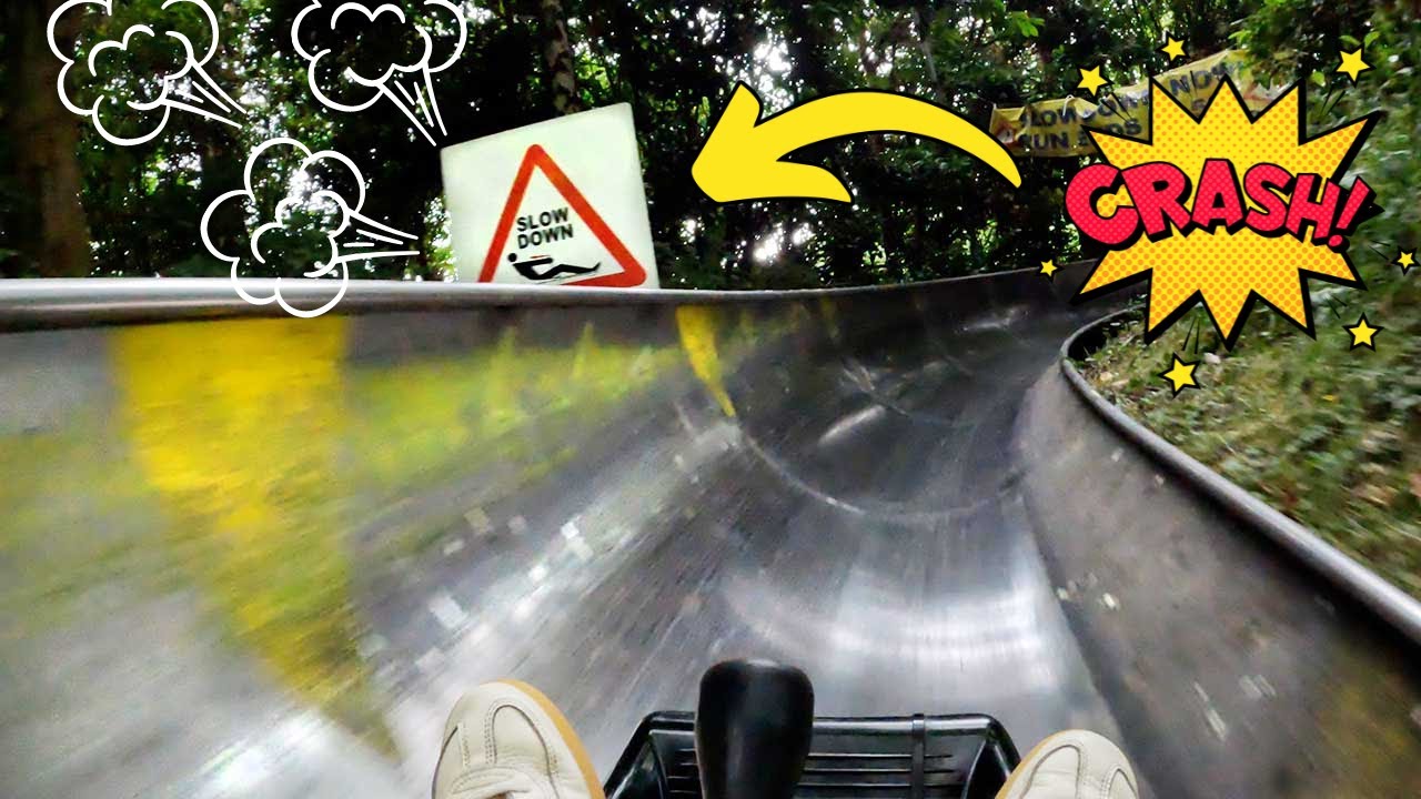 UK's Longest Toboggan Run...And We Nearly Crashed!