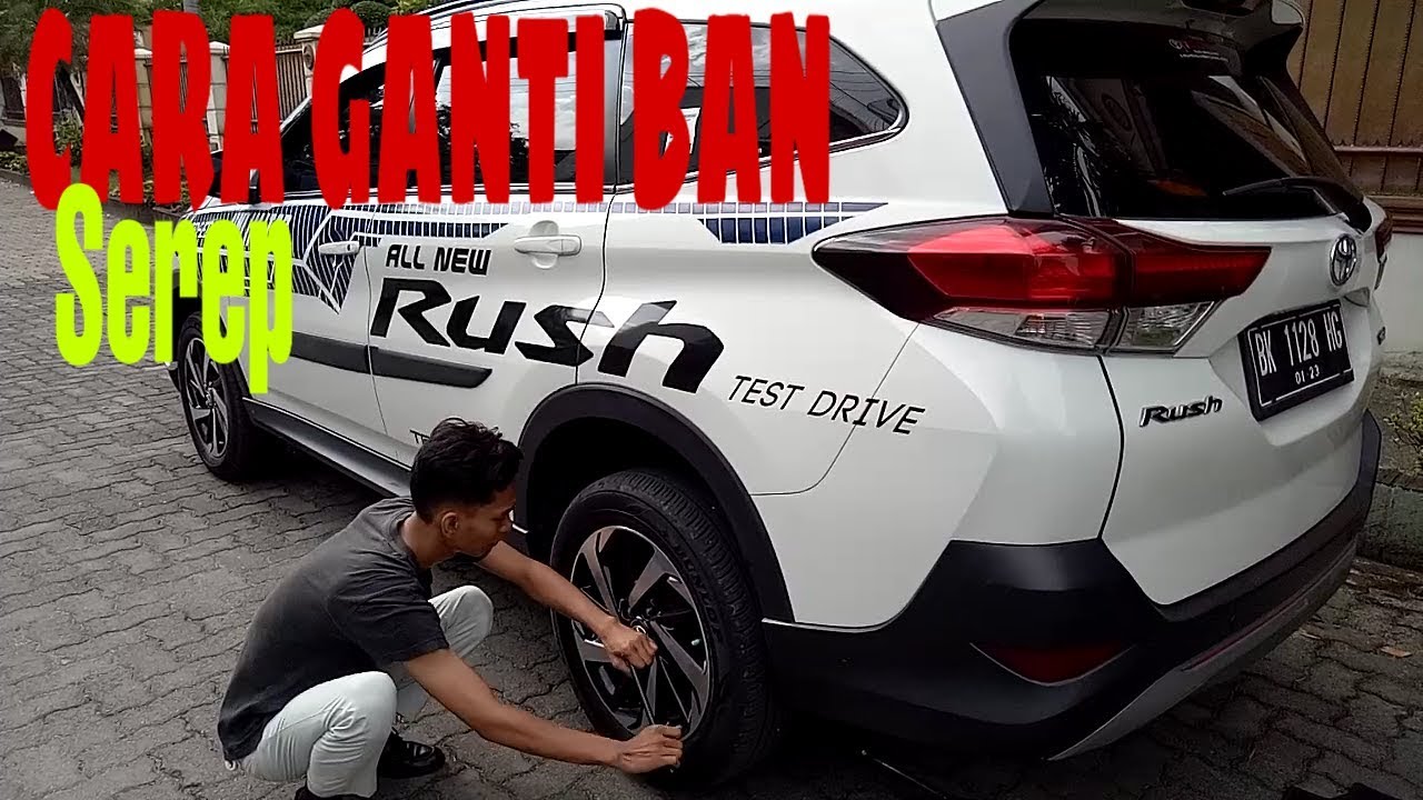 Cara mengganti ban cadangan | menurunkan | mendongkrak | membuka ban serep All New Rush | Terios