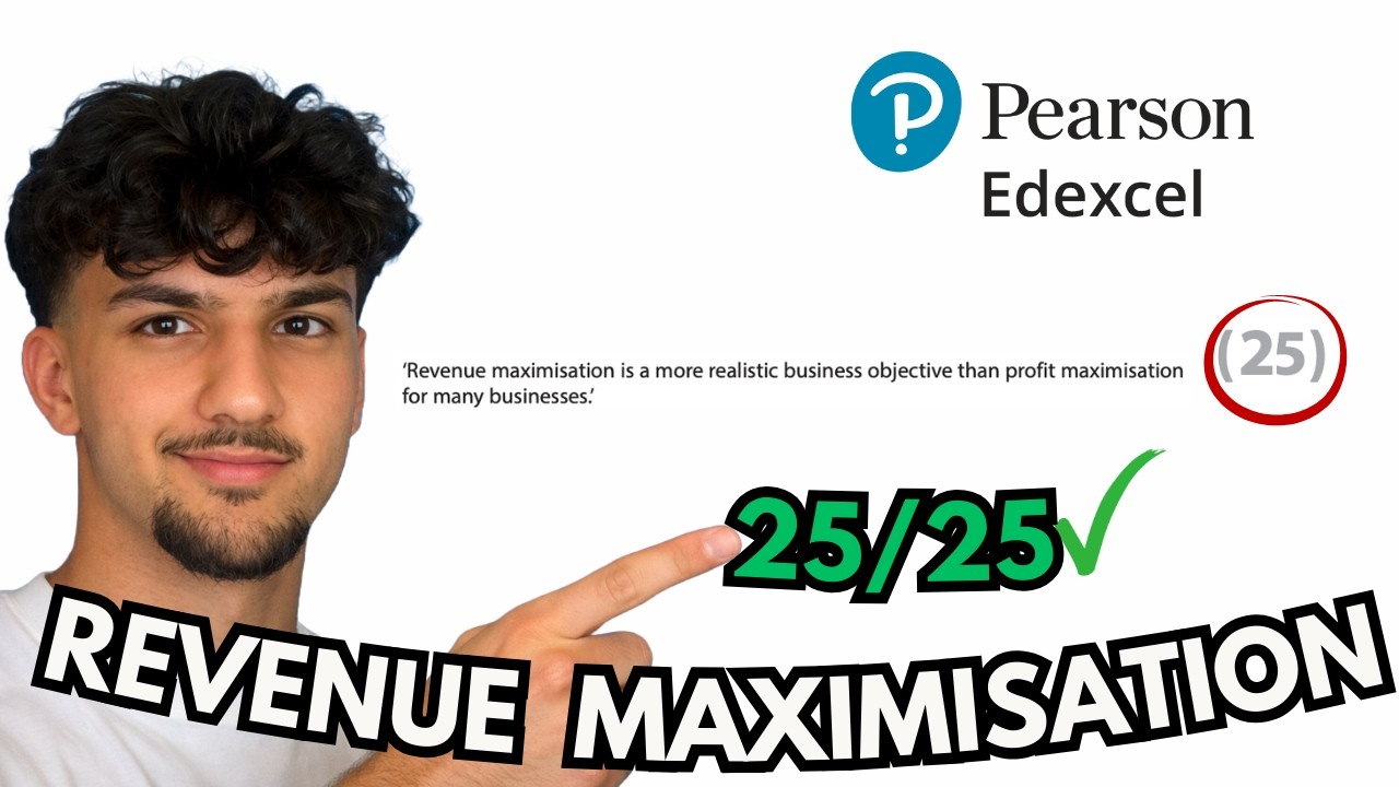 Revenue Maximisation vs Profit Maximisation  &ndash; 25 Mark A-Level Economics Question (Edexcel)