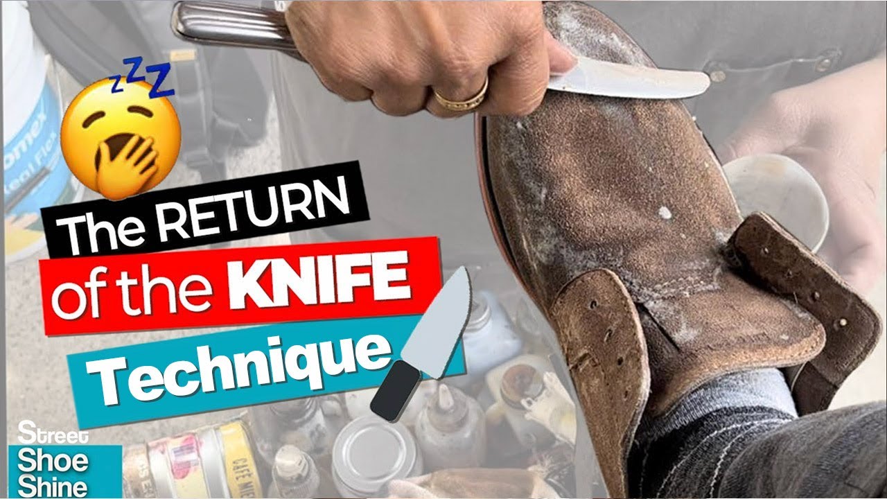 🔪🔪 KNIFE Tecnice😲😲 ASMR Чистка обуви на обуви Diesel SUEDE #обувь #asmr