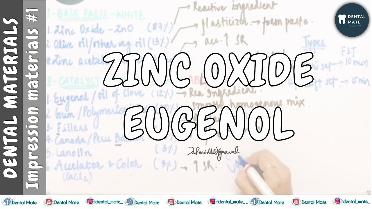 Zinc Oxide Eugenol Impression Paste | Impression Material | Dental Materials | Dr Paridhi Agrawal