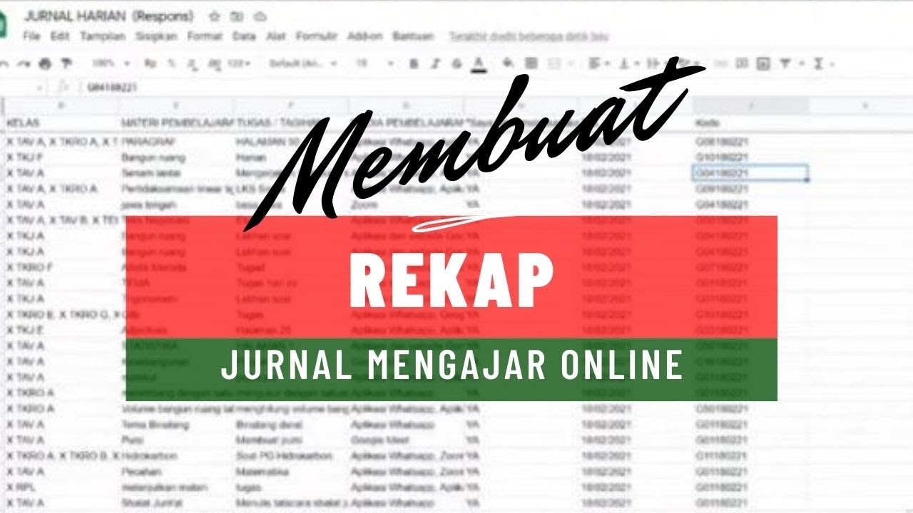Membuat Rekap Jurnal Mengajar Online