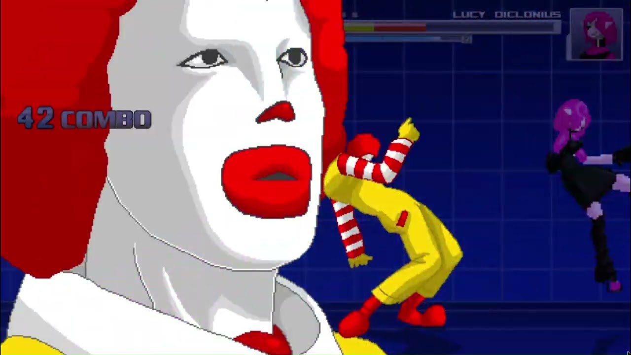 Ronald McDonald VS. Lucy Diclonius - MUGEN Pablisky48 K49GAMER #mugen #elecbyte