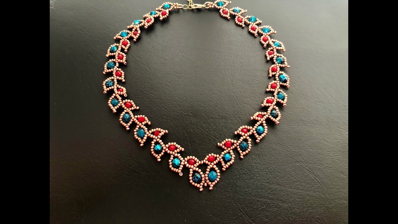 Leafy Vine Beaded Necklace || DIY Beaded Necklace || How to make Beaded Necklace