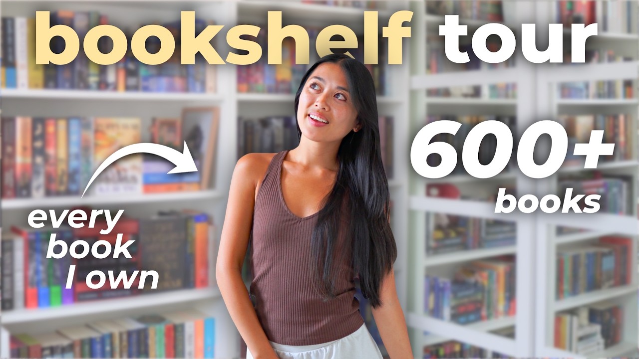 BOOKSHELF TOUR 📚✨ my 600+ book collection! 👀