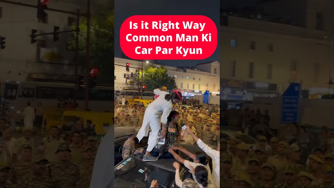 Traffic Blocked at Palika Bazaar: Commuters Question Student Protest Tactics After Car Blocked