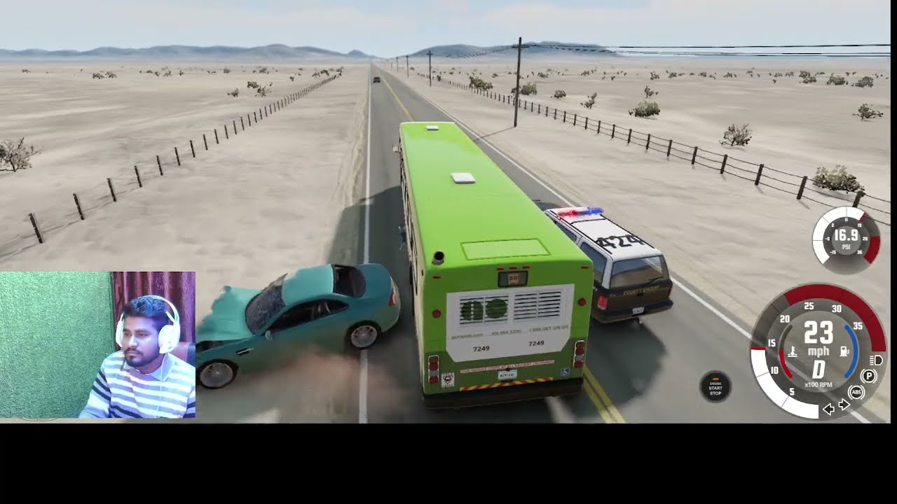 When Police Tries to Stop a Public Bus | BeamNG Drive Crash & Chase The Ps5 Gamerz