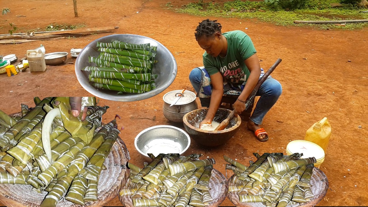 Le business autour du bâton de manioc bobolo, miondo au Village