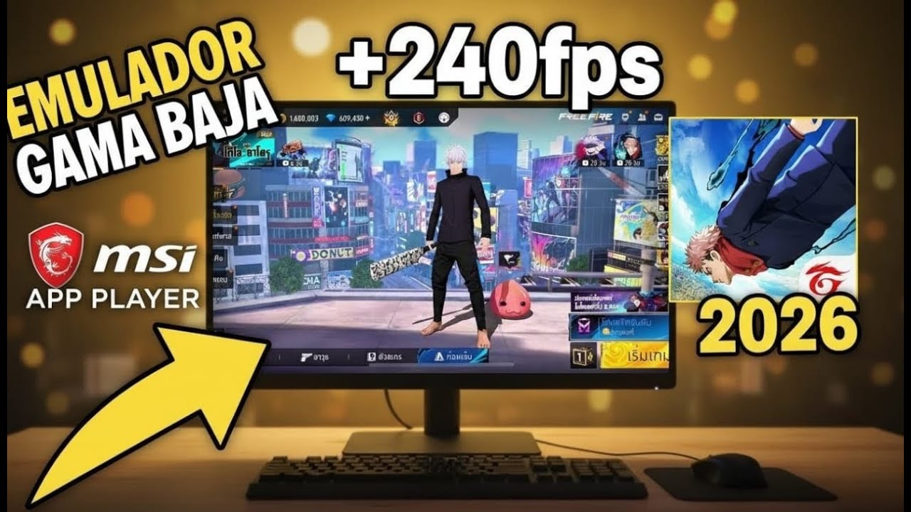 ¡POR FIN! Cómo DESCARGAR Free Fire en PC de BAJOS RECURSOS 🖥️🔥 (Emulador Sin Lag 2026)