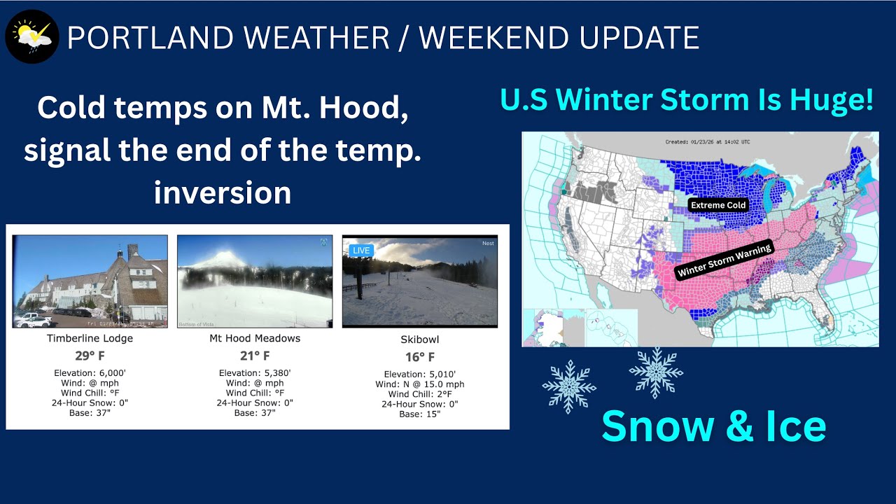 Portland to see dry weekend, USA Winter Storm