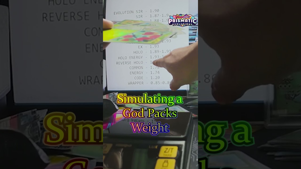 CAN YOU WEIGH A GOD PACK? #shorts #fyp #pokemon #prismaticevolutions