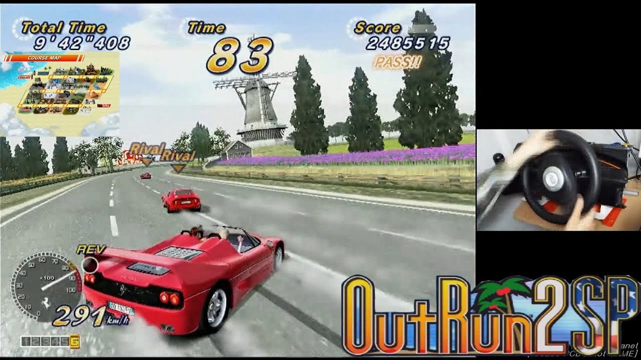 OutRun 2 SP - OutRun 2 15 Cont. Courses Playthrough (Not MAME) / 아웃런 2 SP / アウトラン2 SP
