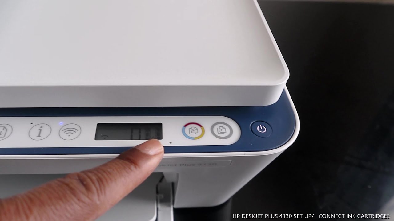 HP DESKJET PLUS 4130 SET UP / CONNECT INK CARTRIDGES