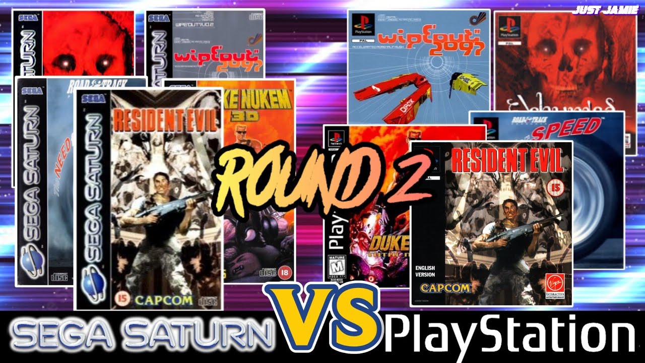 Sega Saturn V PS1 - Side-by-Side Dual Comparison #segasaturn #playstation1 #emulator