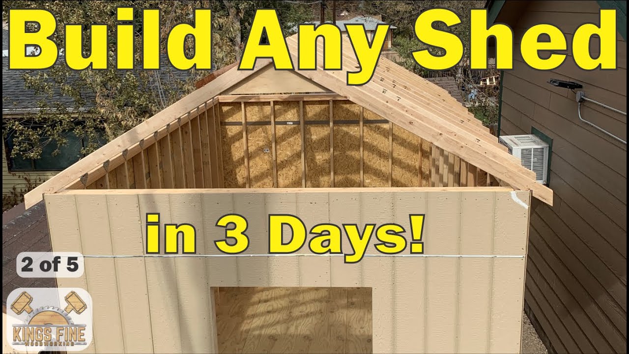 100 - DIY Shed - Complete Instructions - Best Tutorial There Is! (part 2 of 5)