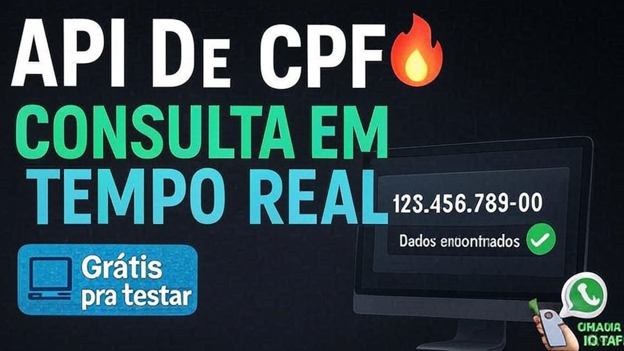 API E CONSULTA DE CPF   COLOCAR EM SITES E SISTEMAS