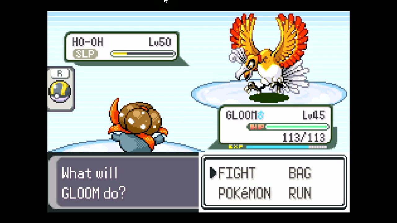 Shiny Ho-Oh in Pokemon Heart and Soul (1/4096)