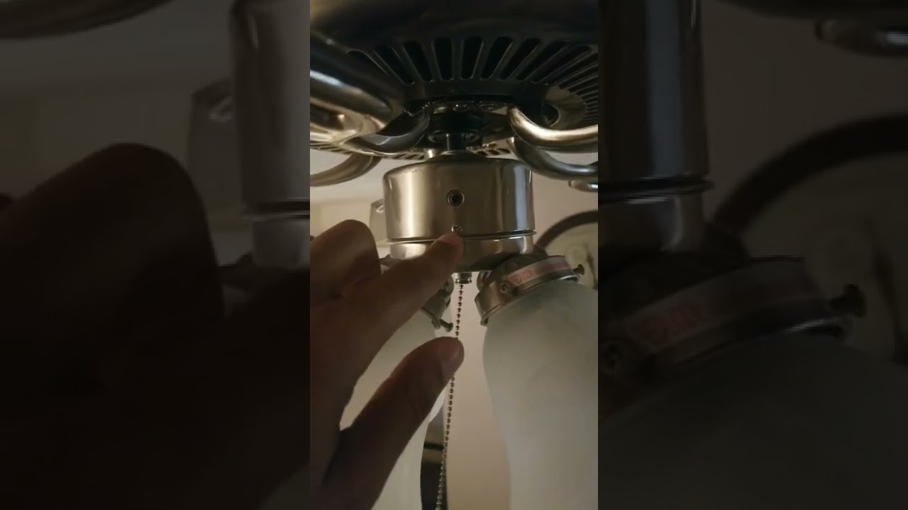Replacing a broken pull chain ceiling fan switch #shorts #diy #youtubeshorts
