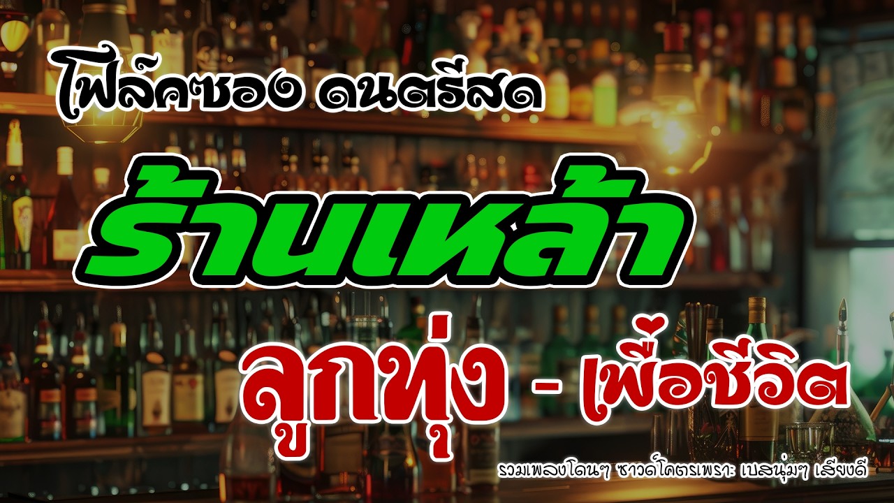 โฟล์คซองร้านเหล้า ดนตรีสด ลูกทุ่งเพื่อชีวิต โคตรเพราะ ยิ่งฟังยิ่งเพลิน ดนตรีสดเพลงโดนๆ คิดถึงวันเก่า