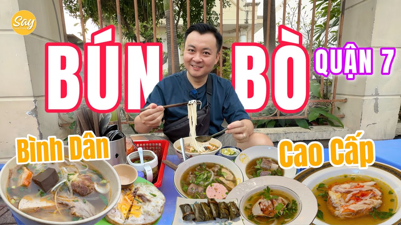 Review 3 Tiệm Bún Bò Quận 7 | Bún Bò Giò, Bún Bò Chả Cua King Crab, Bún Bò Sườn Sụn