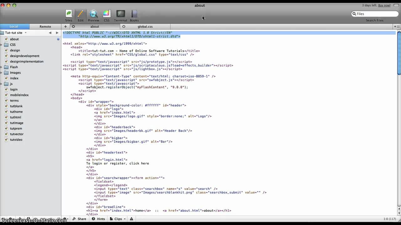Web - Versions of HTML